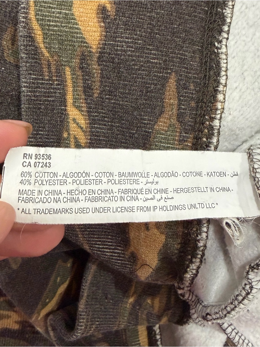Ecko Unltd Mens XL Camo Sweatshirt Rhino Logo Crewneck Y2K Fleece Pockets - Picture 6 of 6